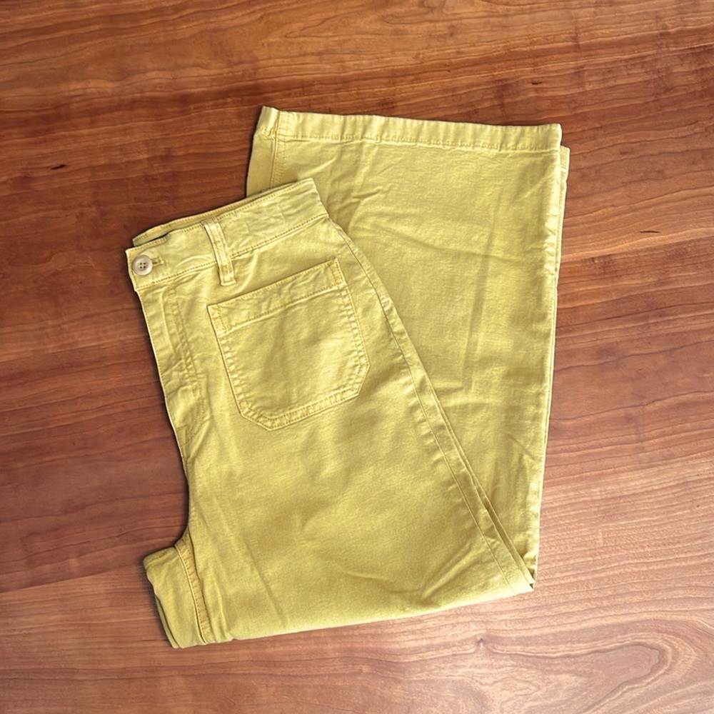 J. Crew Point Sur Washed Wide Leg Crop Pants Size 26